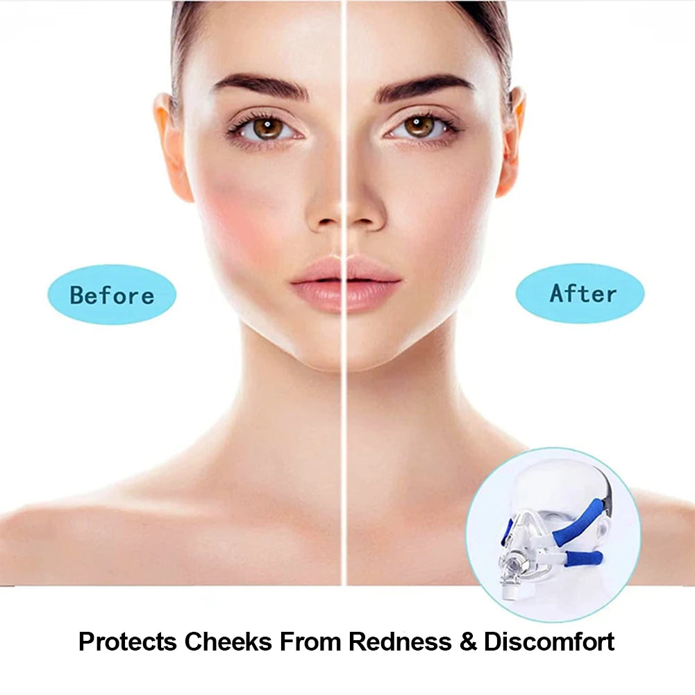 CPAP Mask Liners for Full Face Masks Moisture Wicking, Pressure Reducing, Comfort Enhancing,Washable,Cotton Cover