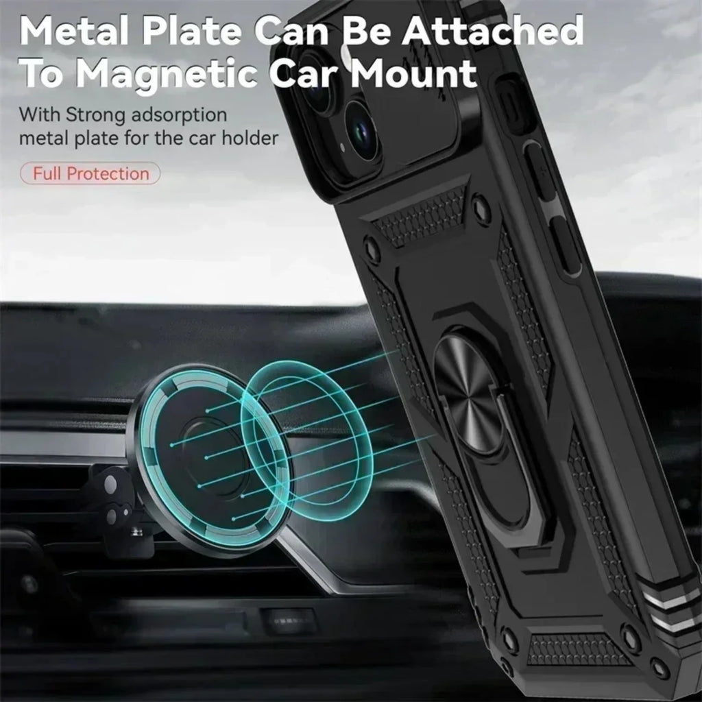 iPhone 16 Pro Max Case with Ring Stand and Lens Cover - Tidesmit Tidesmit