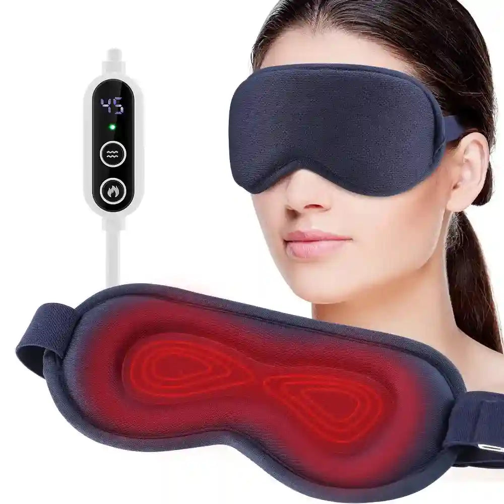 Heated Eye Massager with 3 Temp Levels - Rechargeable Blue Device Eye Massage Instrument Tidesmit