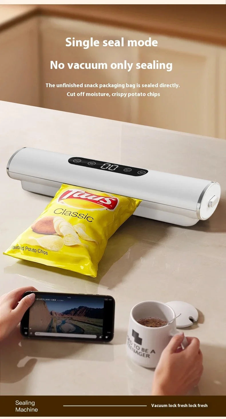 Professional Vacuum Sealer for Food Vacuumor for Products Kitchen Sealing Machine Cuisine Packaging Plastic Bag Sealant