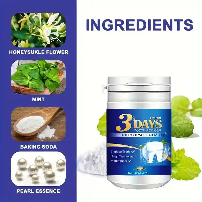 Tidesmit teeth whitening powder for deep cleaning and removing tea coffee and smoke stains