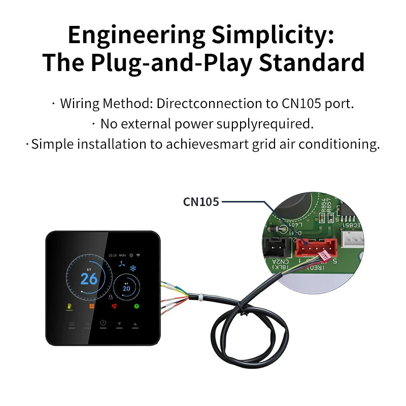For Mitsubishi Electric Tuya Wifi VRF Air Conditioner Smart Thermostat For Google Home Alexa DuerOS
