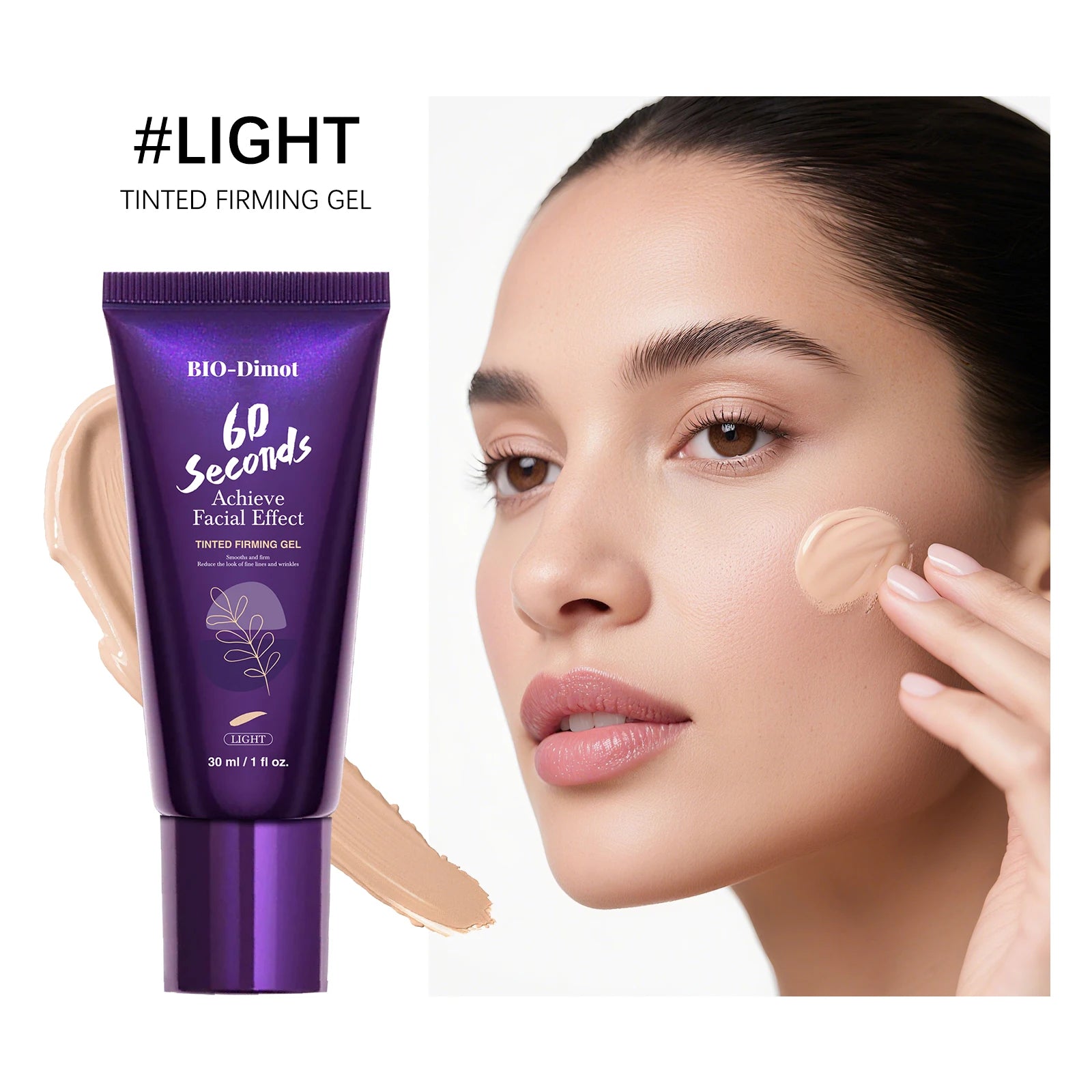 Tidesmit full coverage face foundation texture close-up for waterproof oil control and instant firming makeup effect