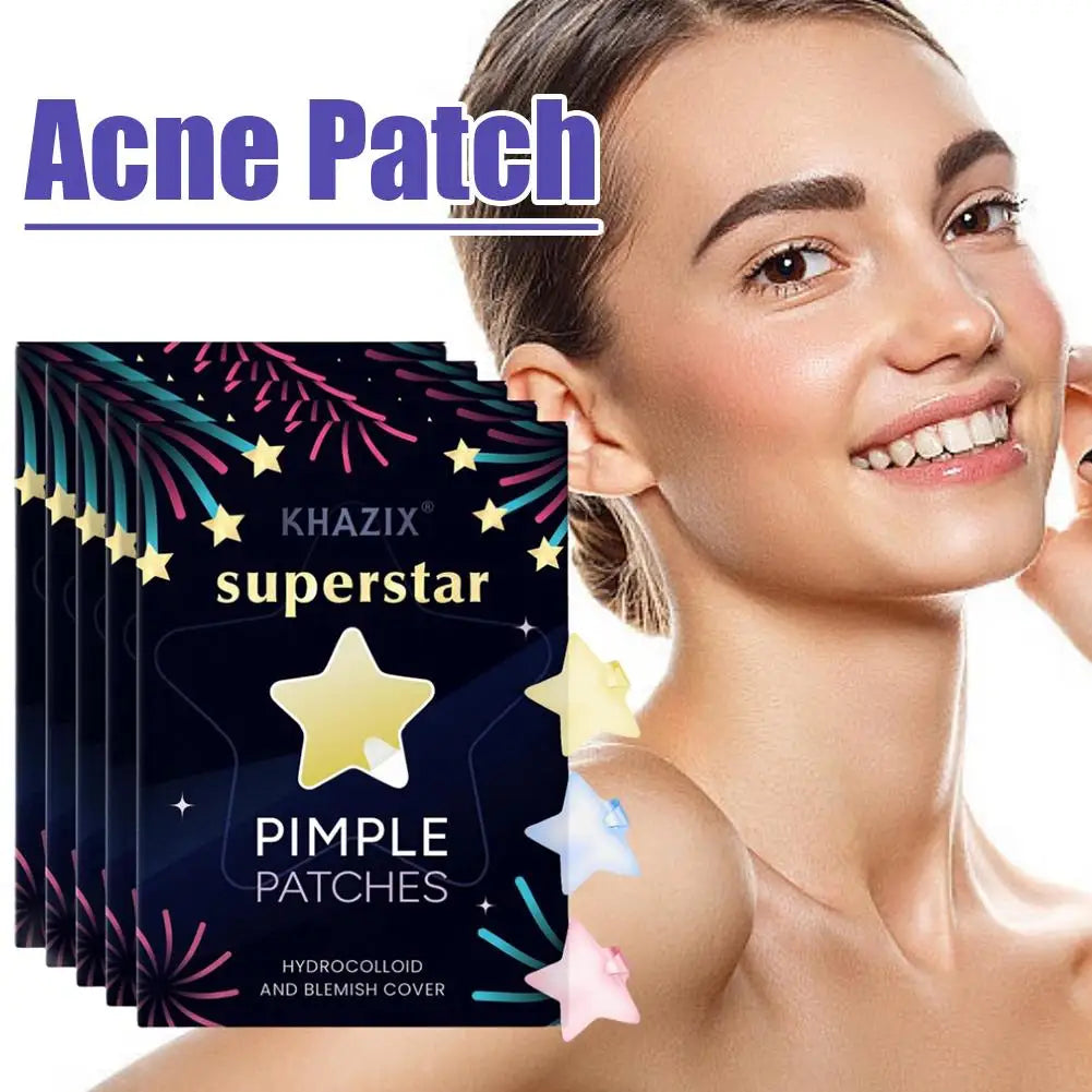 240/280pcs Star-shaped Hydrocolloid Acne Sticker, Various Colors, White, Day Black, Blue, Night Purple, And Yellow, Pink, J0R0