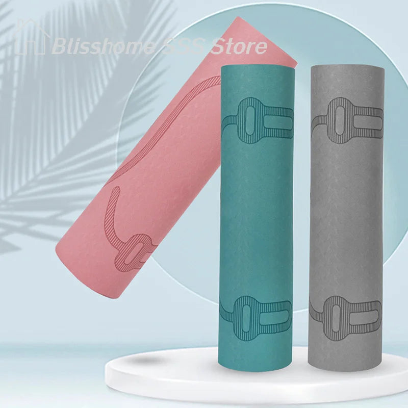 【S】6MM Skipping Rope Mat Anti-noise Jump Rope Mat Floor Mats Exercise Shock Absorption Yoga Mat TPE Skipping Mat Fitness