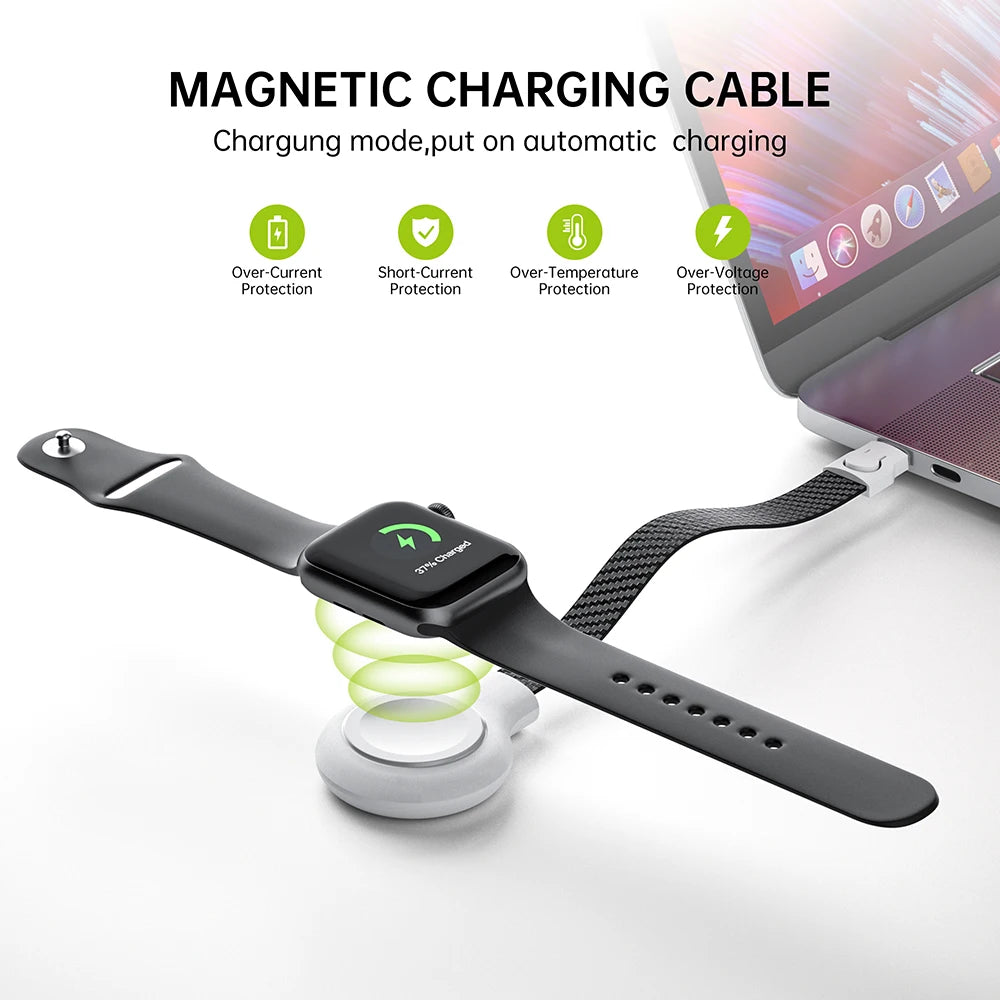 Magnetic Apple Watch Charger for Apple Watch, Portable Wireless Charging Tidesmit