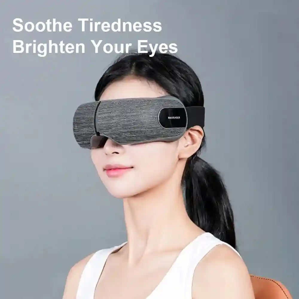 Smart Eye Massager with Heat and Air Compression - Black Eye Massage Instrument Tidesmit