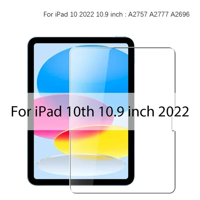 iPad Tempered Glass Screen Protector: 9H Hardness Anti-Scratch Shield For iPad 10th Tidesmit