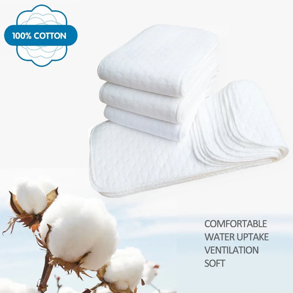 2-10pcs Cotton Diapers Children Washable Reusable Baby Diaper Pad Folding Kids Changing Pads Accessories