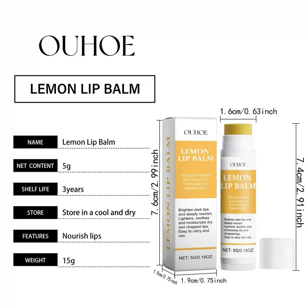 Lemon Ginger Lip Treatment Mask – Moisturizing Repair Balm Set Lip Care Tidesmit