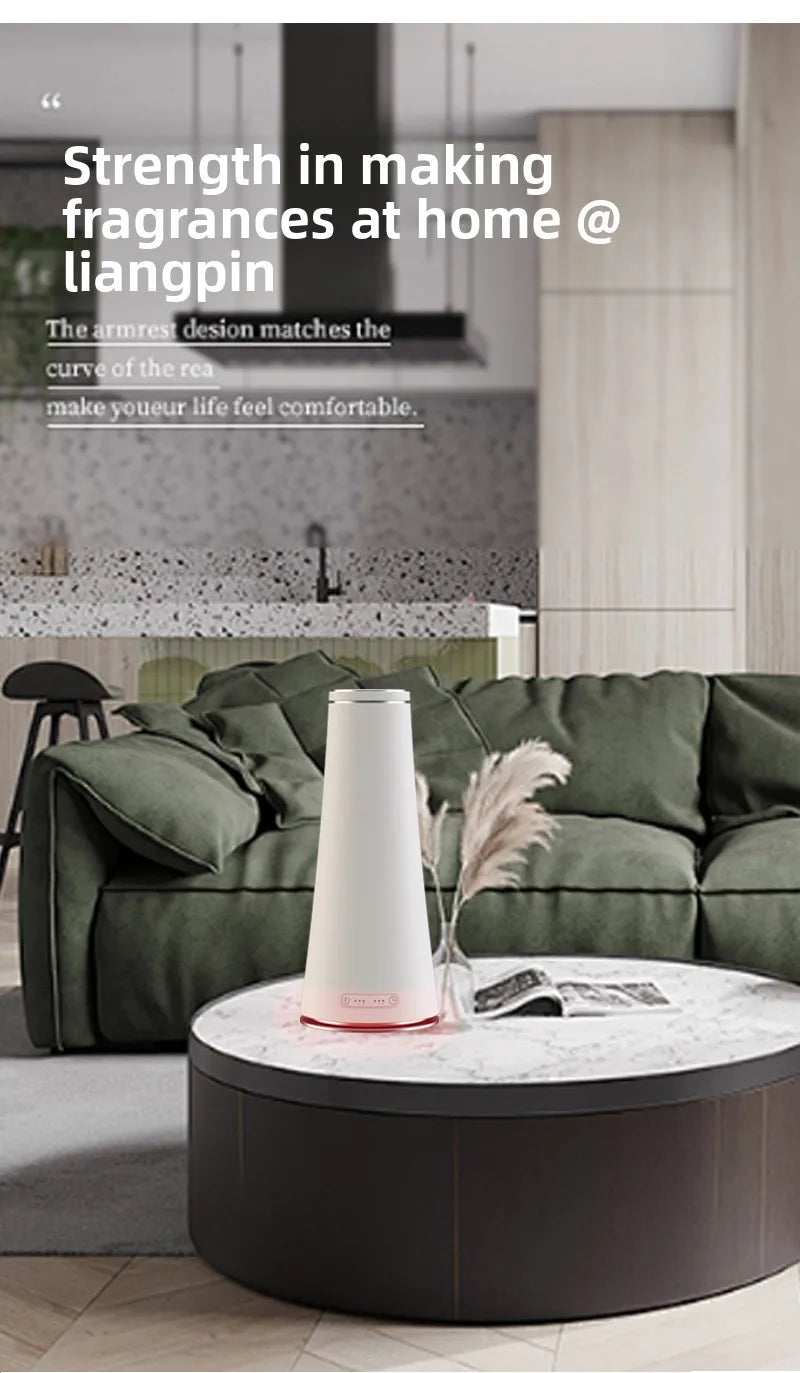 A800 Silent Aroma Diffuser Waterless Fragrance Scent Machine Rechargeable with Bluetooth APP Control Mood Light 300 Cubic Space