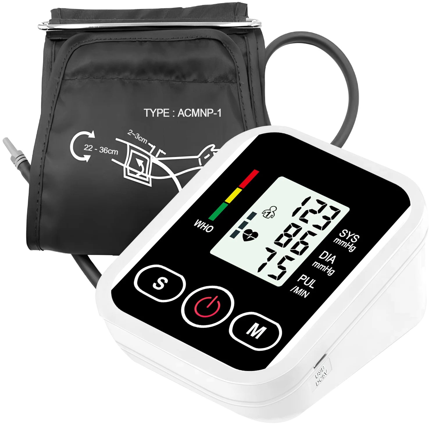 New Blood Pressure Monitor Upper Arm Automatic Tonometer Digital Tensiometer BP Monitor Medical Sphygmomanometer Health Care