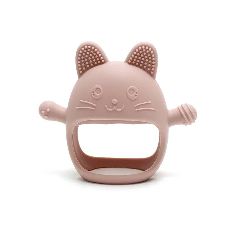 Baby Teether Cat Gloves Teether Silicone Anti-eating Hand Molar Stick Massage Gums Baby Anti-biting Teether Baby Accessories