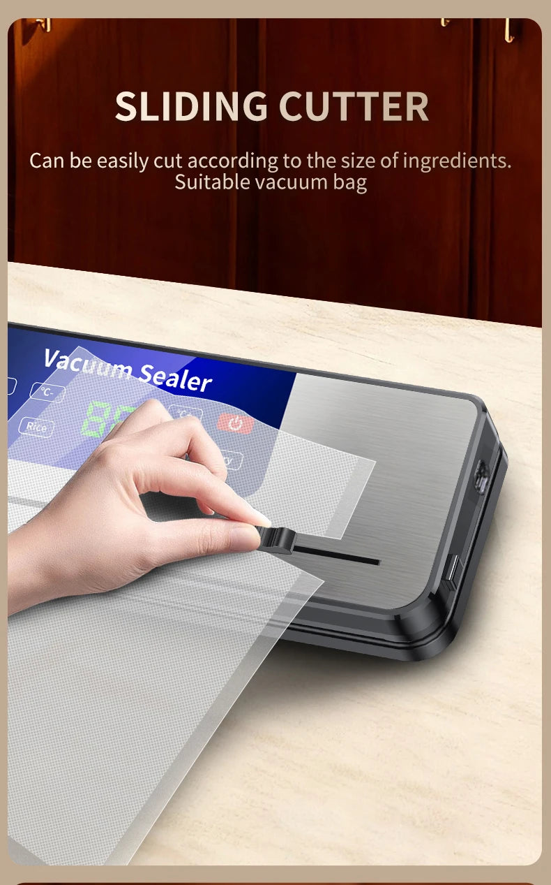Wireless Portable Vacuum Sealer for Food Multi-Pack with Sealing Countdown Display Touch Waterproof Buttons Compact Kitchen Esse