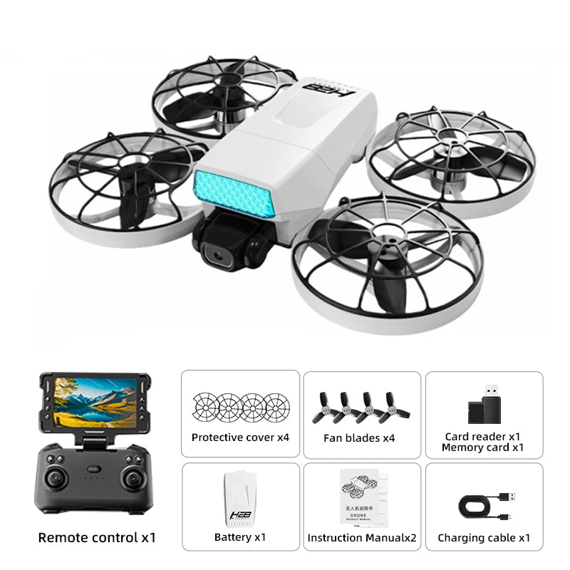 4K Camera Drone with Display Remote - Foldable GPS Obstacle Avoidance Screen control Tidesmit