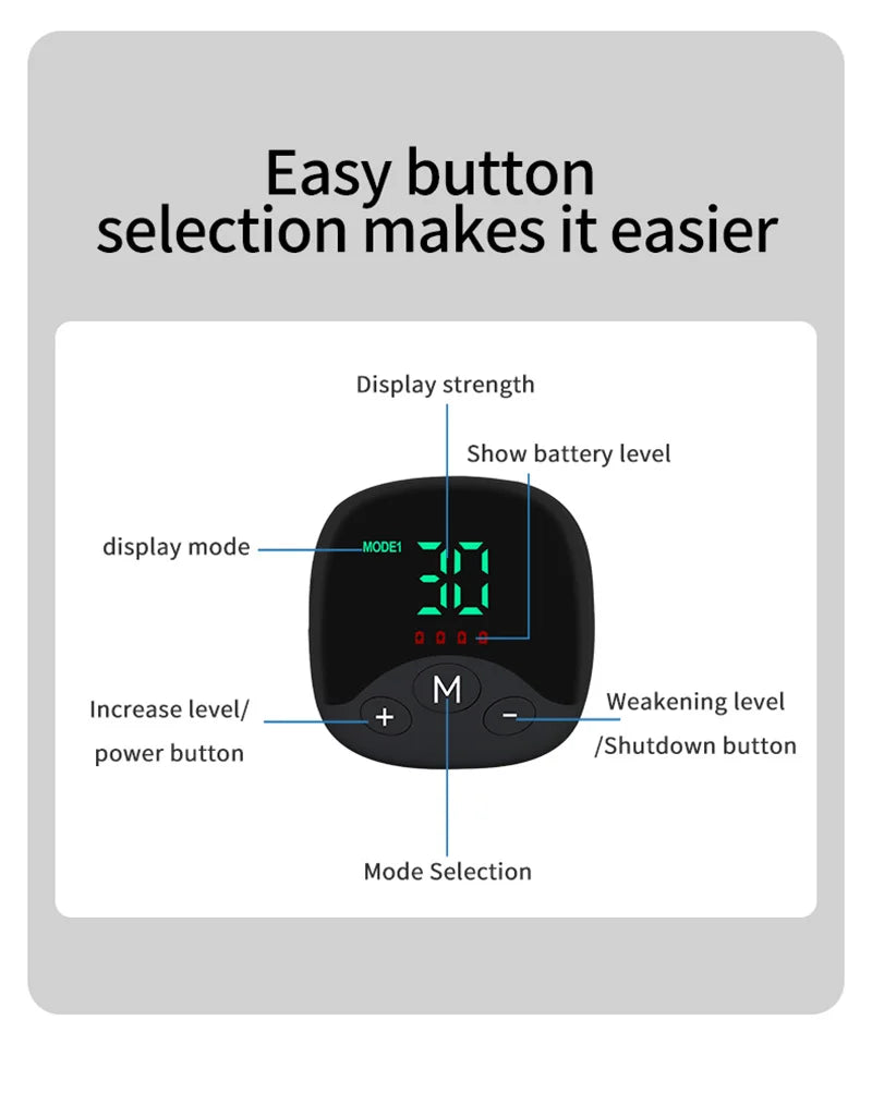 Electric Back Massager with Heat Therapy - Rechargeable Muscle Relief Back Massage Instrument Tidesmit