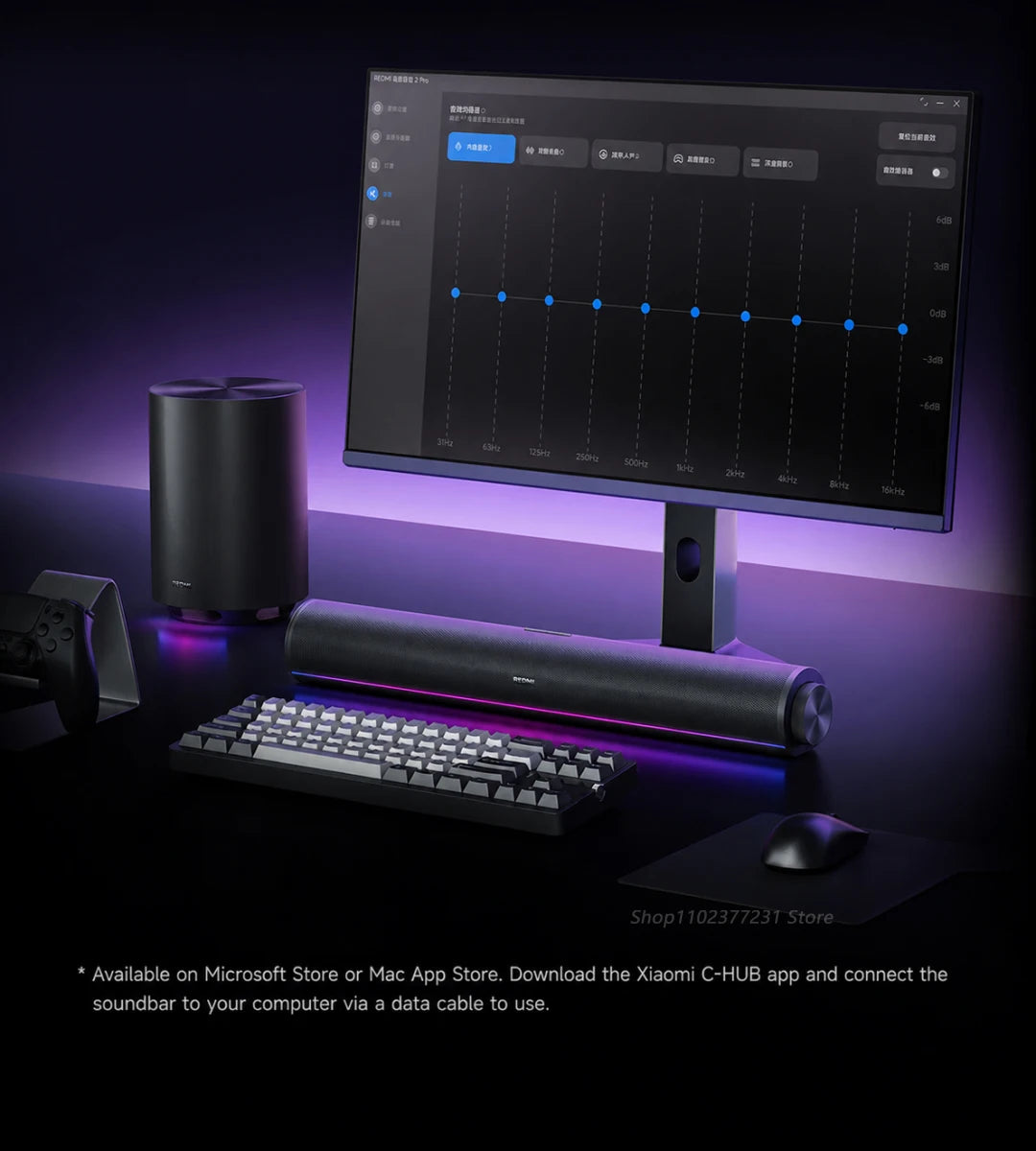 NEW Mijia REDMI Computer Speaker 2 Pro Set Four-Unit Two-Channel Stereo RGB Ambient Light Bluetooth 5.0 Built-in Microphone CN