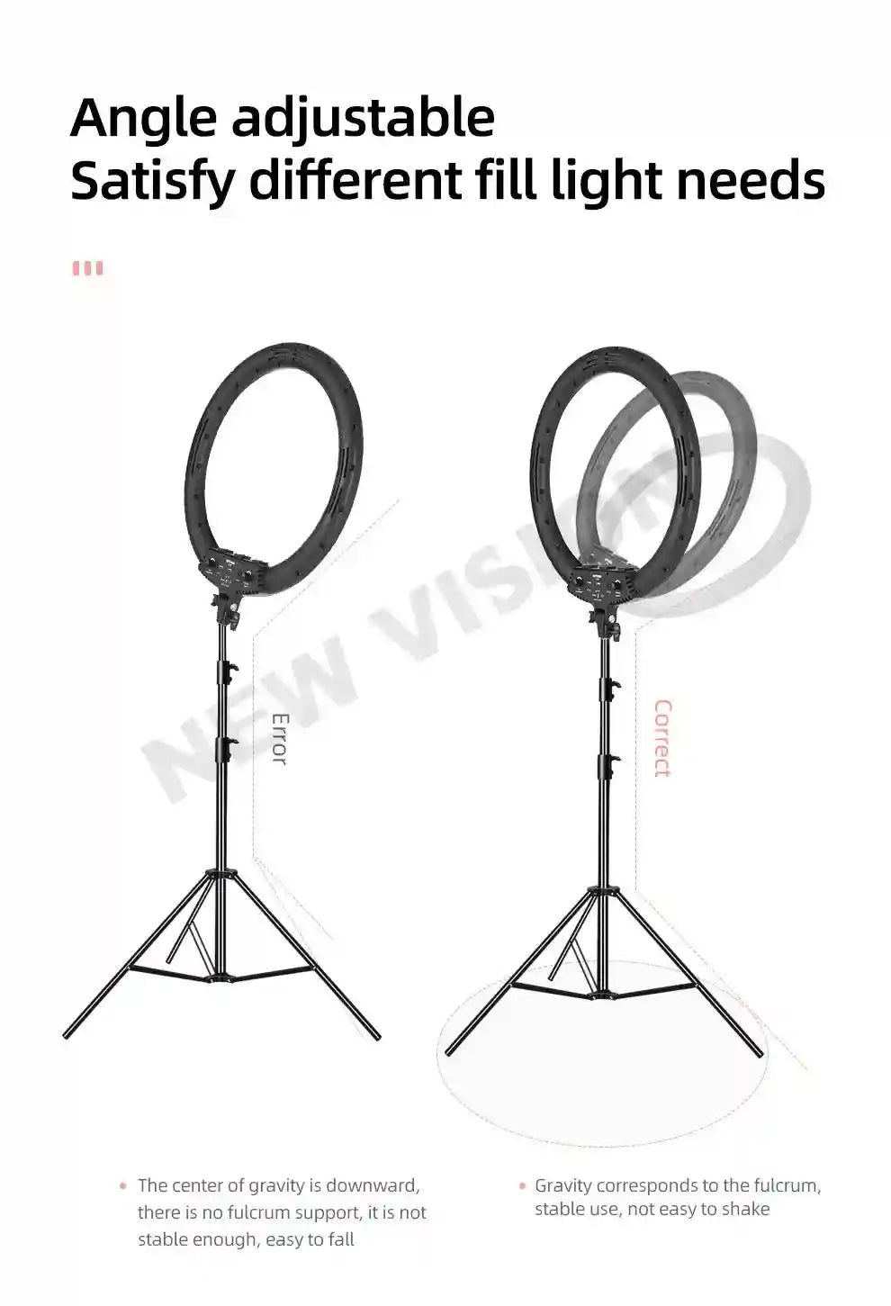 21-Inch LED Ring Light with Adjustable Color Temperature and Tripod Kit Tidesmit