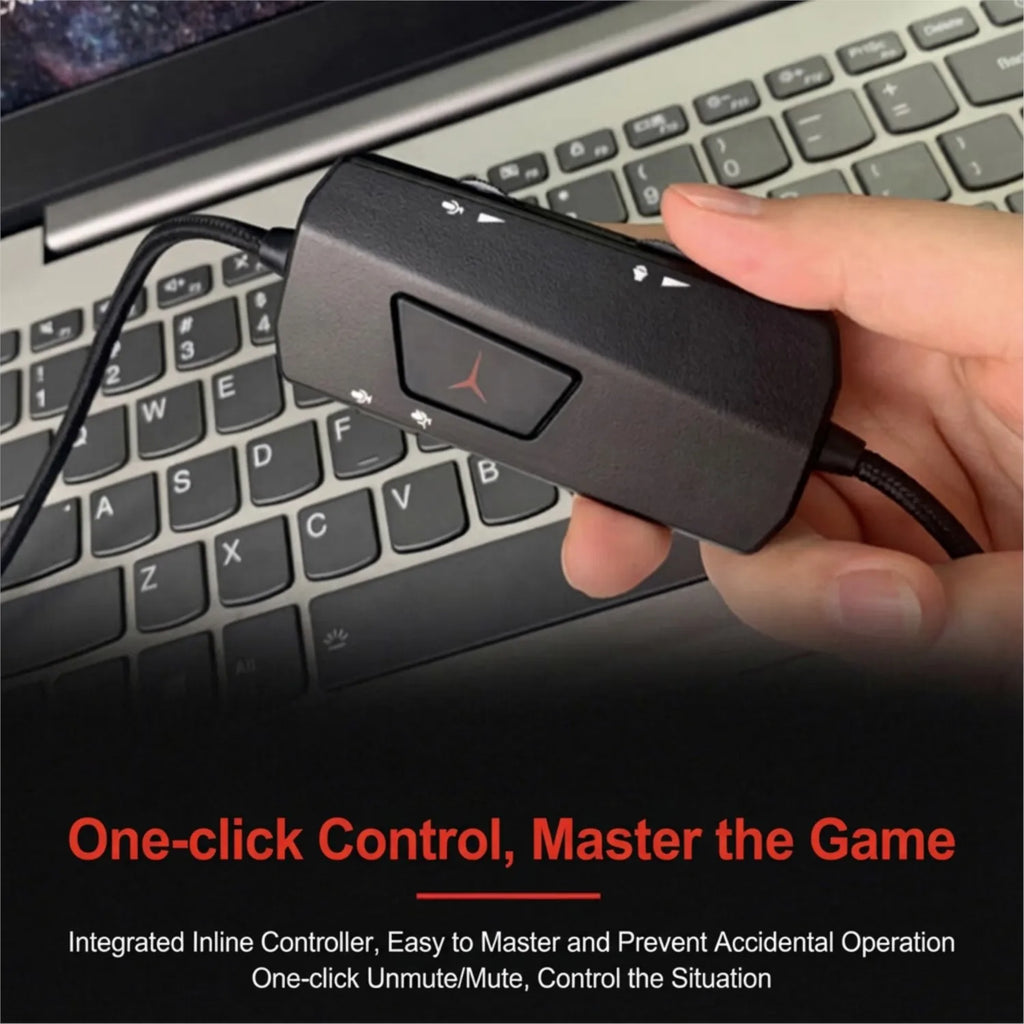 Lenovo Legion Gaming Headset - Over-Ear Wired Audio with Noise-Cancelling Mic Tidesmit