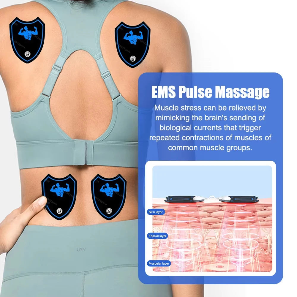 Electric Muscle Stimulator TENS Unit for Targeted Back Pain Relief Back Massage Instrument Tidesmit
