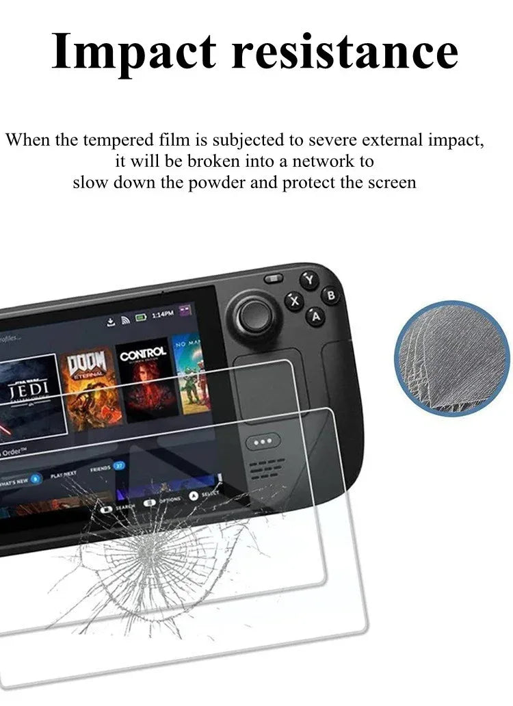 Steam Deck OLED Tempered Glass Screen Protector 9H Hardness (1-3 Pack) Tidesmit