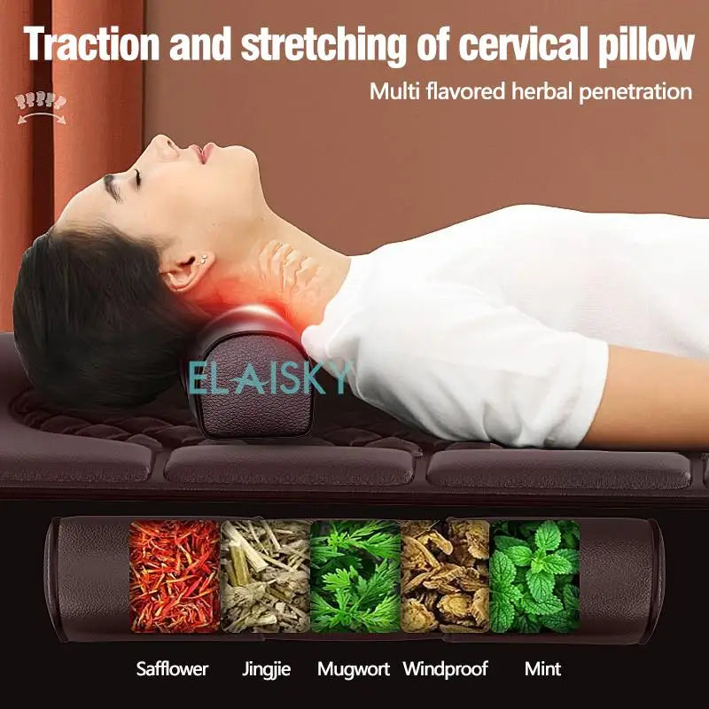Full Body Massage Mattress with Heat Therapy & Vibration - Grey Massage Chairs Tidesmit