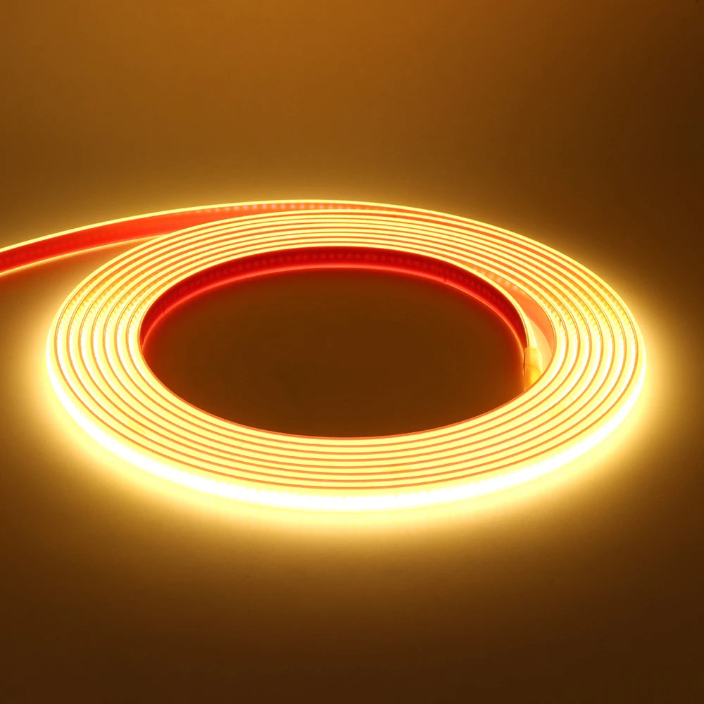220V Dimmable COB LED Strip Light WIFI Bluetooth Wall Touch 23key Remote Control Power Kit 288LEDs/M Waterproof Flexible Lamp