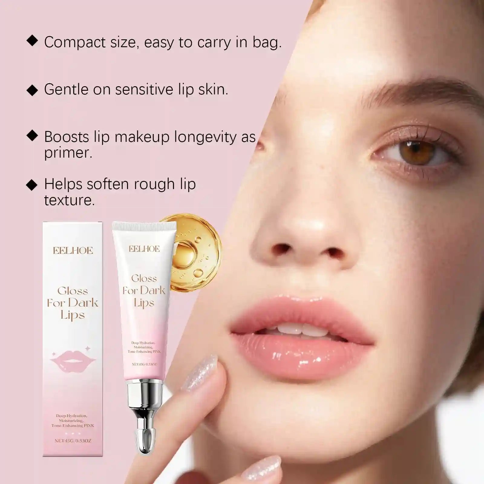 Hydrating Lip Oil Serum - Vitamin C Repair Treatment for Dry Lips Lip Care Tidesmit