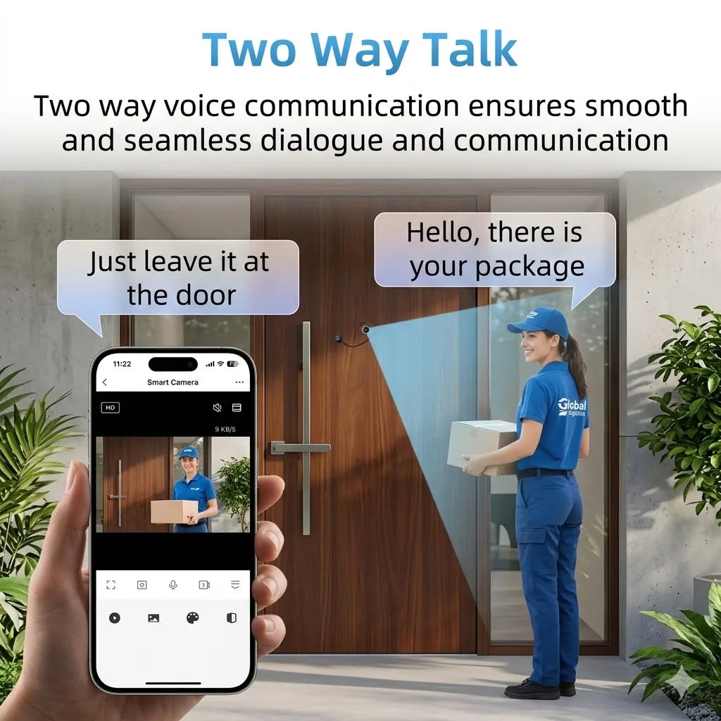 IR Night Vision 3MP 2K HD 180° Video Doorbell Peephole Camera Two-Way Audio Motion Detect, Tuya App, Dual WiFi, EU/US/UK/AU Plug