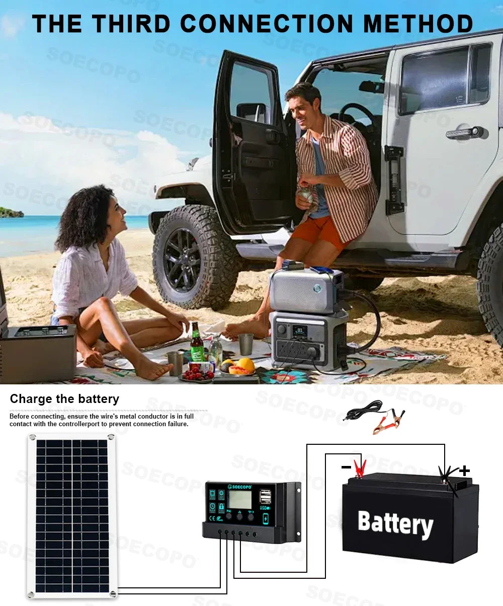 Solar System 10000W Complete Kit 12V To 220V 100A Controller 200W Panel Solar Power Generator for Home/Camping Backup Battery