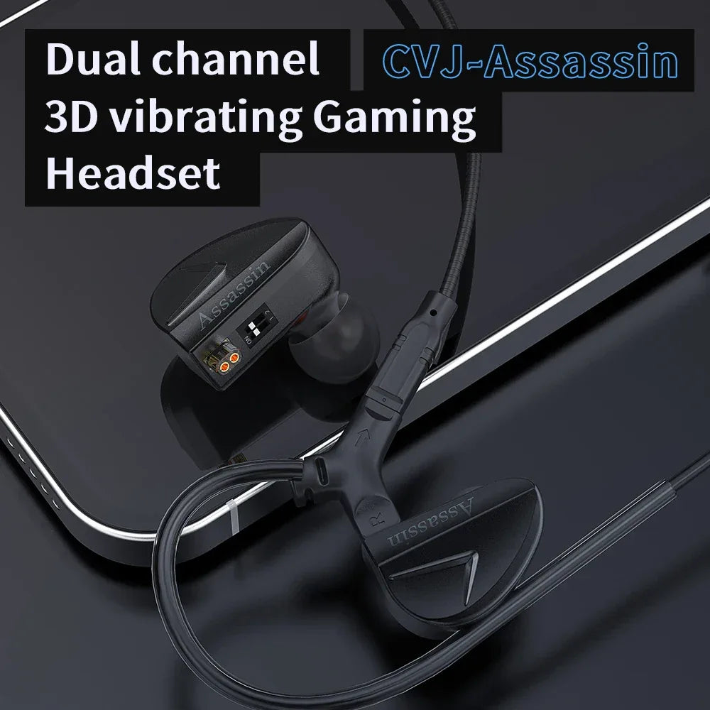 Tidesmit Gaming Earphones 1BA+1DD Dual Driver Wired In-Ear HiFi Assassin Tidesmit