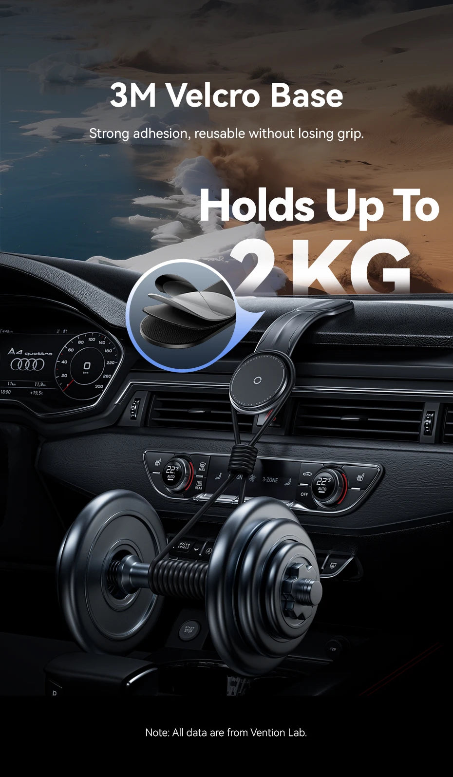 Magnetic Wireless Car Phone Charger - 15W Qi Certified Mount Tidesmit
