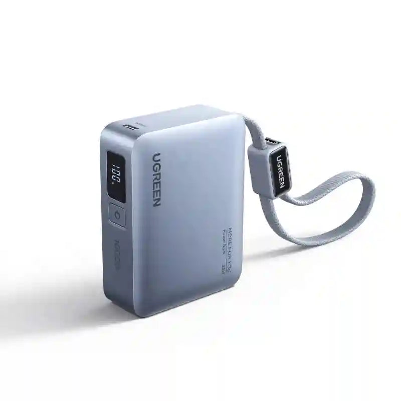 10000mAh Fast Charging Power Bank with Built-in Cable - Tidesmit Tidesmit