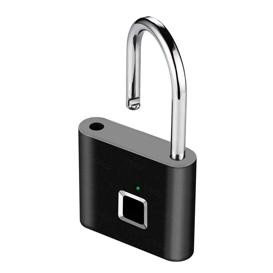 KERUI Fingerprint Lock Keyless USB Charging Smart Padlock Anti-theft Zinc Waterproof Door Lock 0.2sec Unlock Portable Door Lock