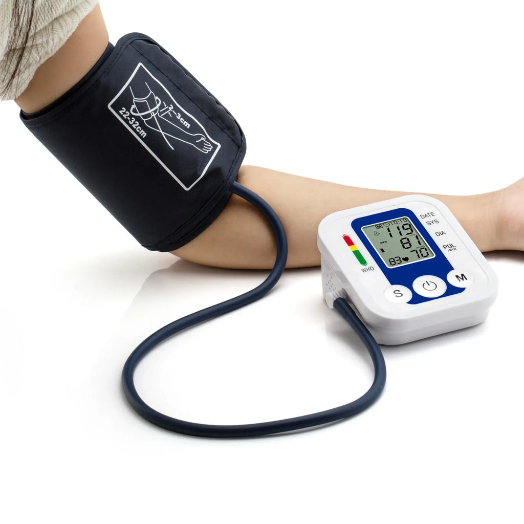 English Voice Automatic Tonometer Arm Blood Pressure Monitor Pressure Sensor Monitor Equipment Digital Tensiometer LED Display