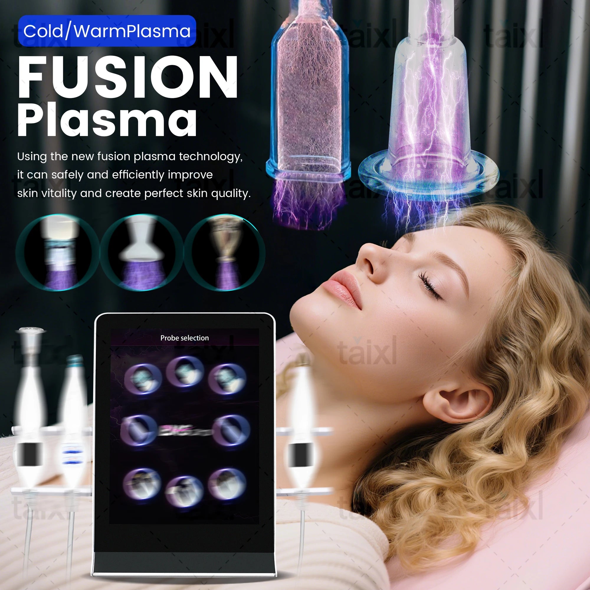 Cold Hot Plasma Machine for Facial Care and Skin Rejuvenation - Tidesmit Body Shaping Massage Equipment Tidesmit