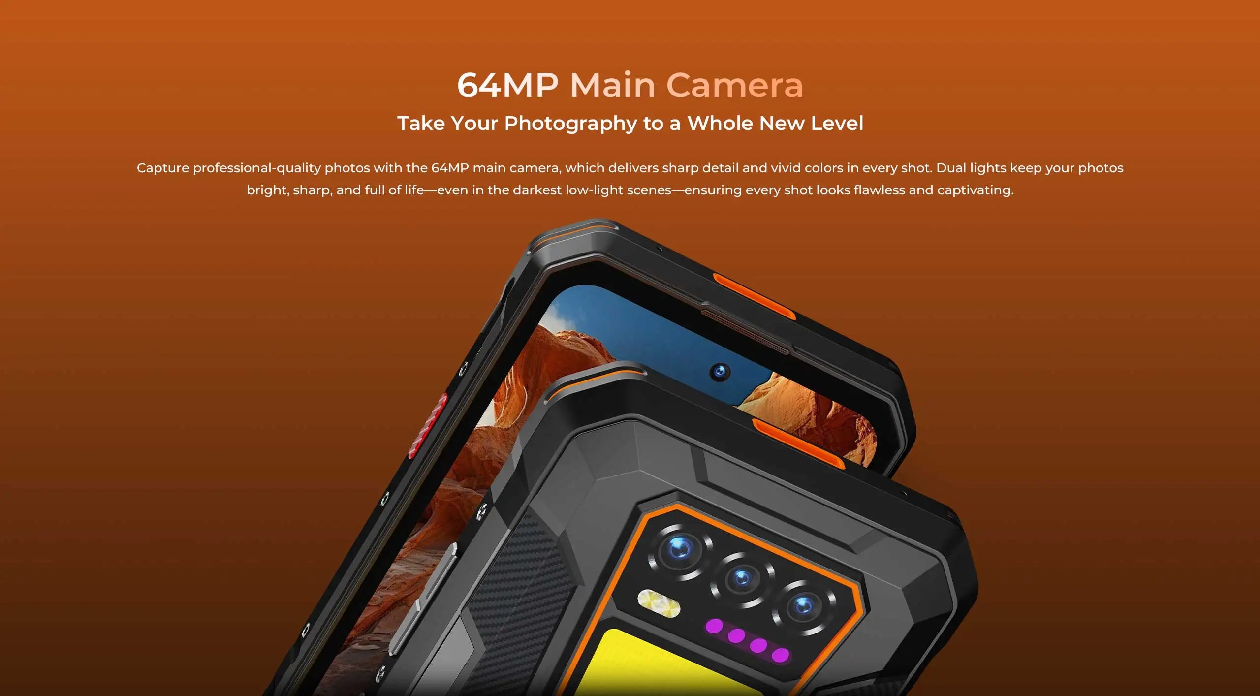 OUKITEL WP58 PRO 5G Rugged Phone 24GB(8+16) RAM + 512 ROM, 6.7'' HD 10000mAh 33W Android 15 NFC Cellphone with Dual Camping Lamp