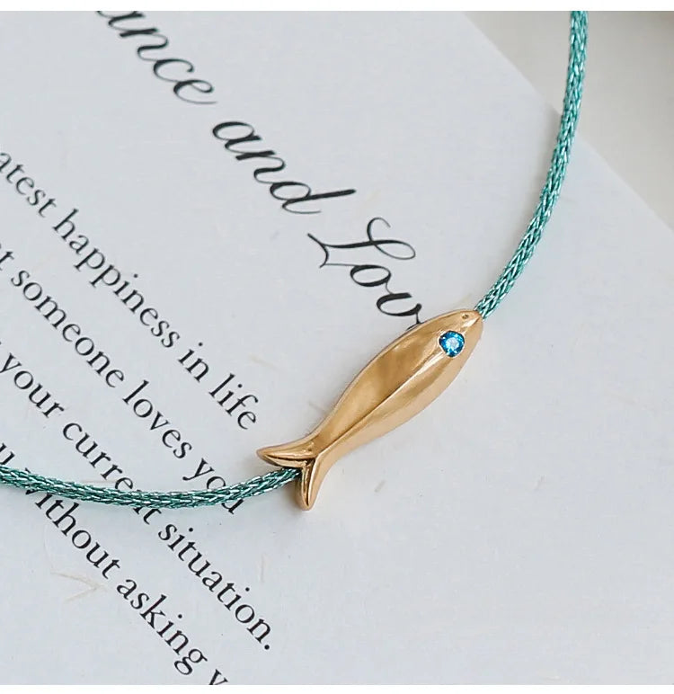 925 Sterling Silver Koi Fish Anklet Rope for Women Girl Cute Fashion Summer Jewelry Dropshipping Wholesale