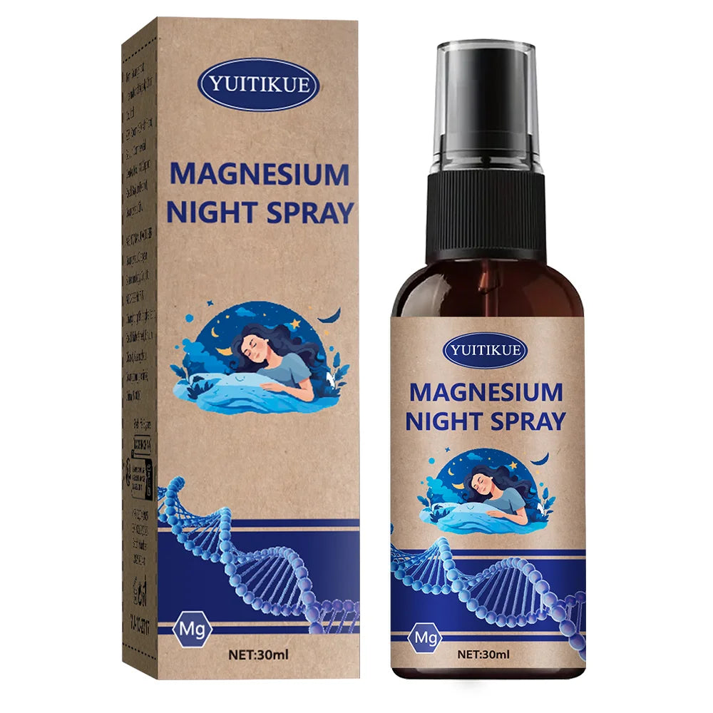 Magnesium Night Spray 30ml - with Lavender Oil, Promotes Relaxation & Sleep, SPA-Like Feel, Plant-Based & Gentle Formula