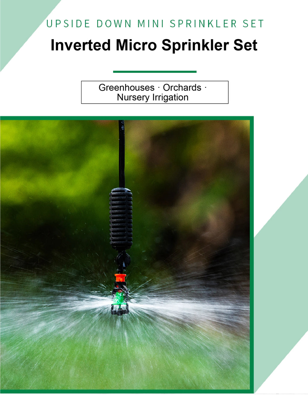 10 Pack Mist Nozzle Kit 360° Rotating Hanging Irrigation Nozzles Greenhouse Cooling Mist Spray Garden Water System Agriculture