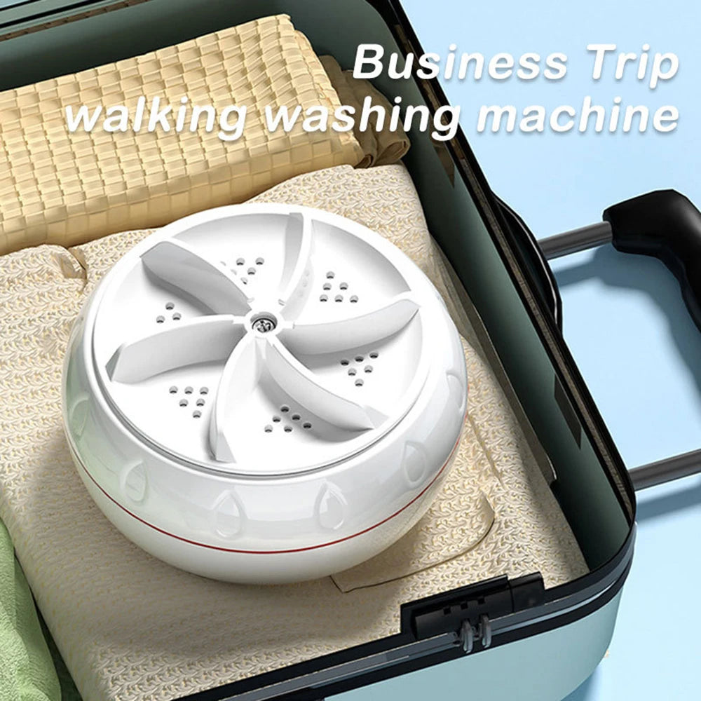 Tidesmit portable USB turbo washing machine for clothes and fruit with ultrasonic cleaning and remote control