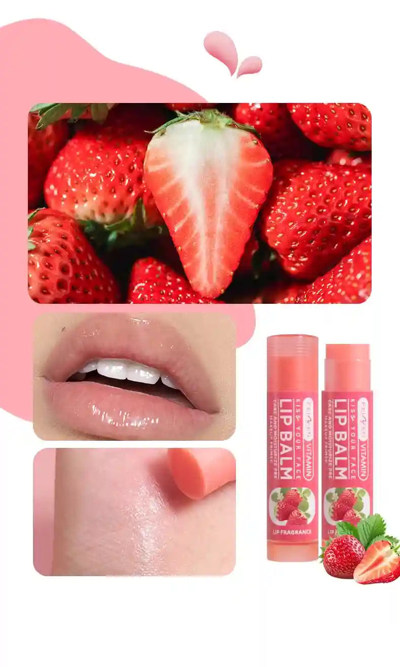 Fruit Flavor Lip Balm Set - 6 Pack Moisturizing Lip Treatment Lip Care Tidesmit