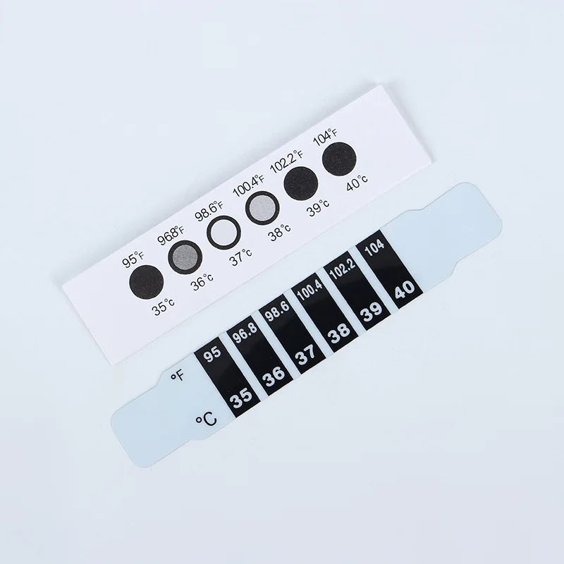 10Pcs Forehead Head Strip Thermometer Water Milk Thermometer Fever Body Baby Child Kid Test Temperature Sticker Baby Care