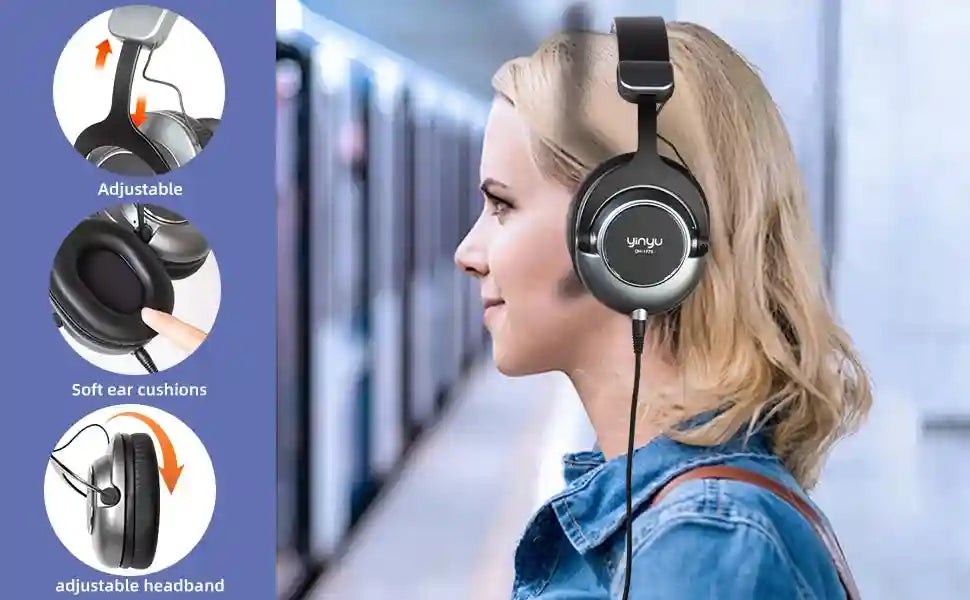 Studio Over-Ear Headphones with 50mm Neodymium Drivers - DH-1775 Tidesmit