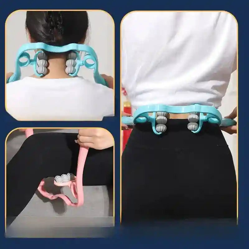 Spinal Massage Tool for Neck Relief – Portable Manual Trigger Point Massager Relaxation Treatment Tidesmit