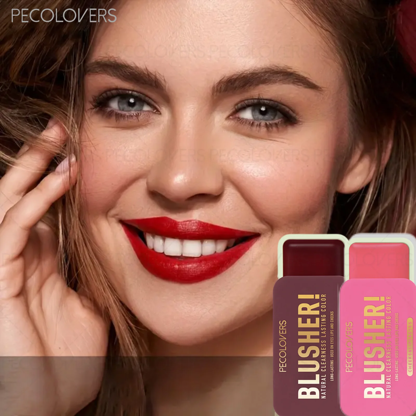 Tidesmit waterproof matte blusher shade swatch for natural cheeks eyes and lips face makeup