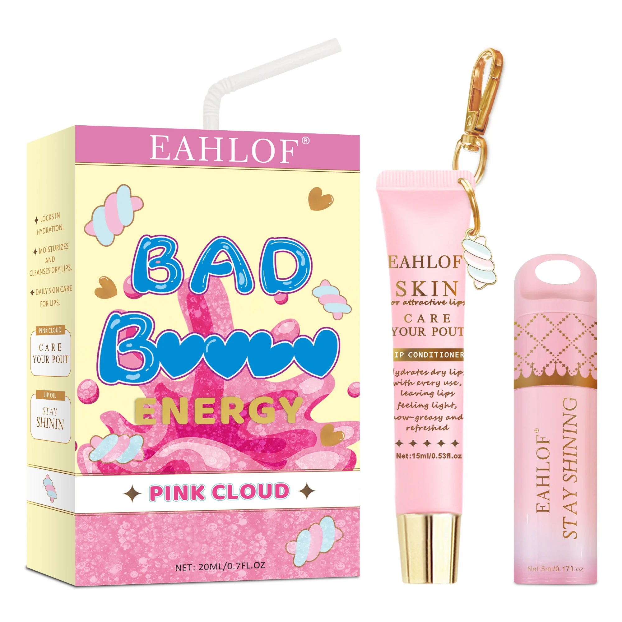 Moisturizing Lip Balm Mask - Intensive 15ml Treatment for Dry Lips Lip Care PINK CLOUD 15ml Tidesmit