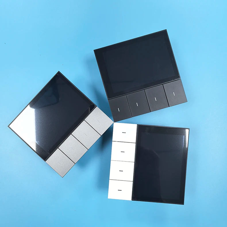 Tuya Zigbee 3.5 Inch Smart Wall Switch Touch Screen 4 Groups Switch 8-way Scene Radar Sensor Dimming Switch Curtain Smart Home