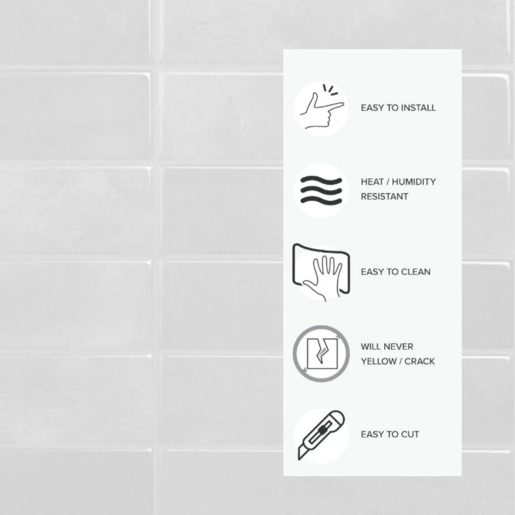 5-20 Pieces NewTile Sticker Self-adhesive Green Tile Backsplash Bathroom Wall Tile Sticker, Water and Mold Resistant, 22.9x29cm