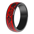 Smart Health Ring Carbon Fiber Skull - Biometric Fitness Tracker Dragon T5577 US 12 Tidesmit